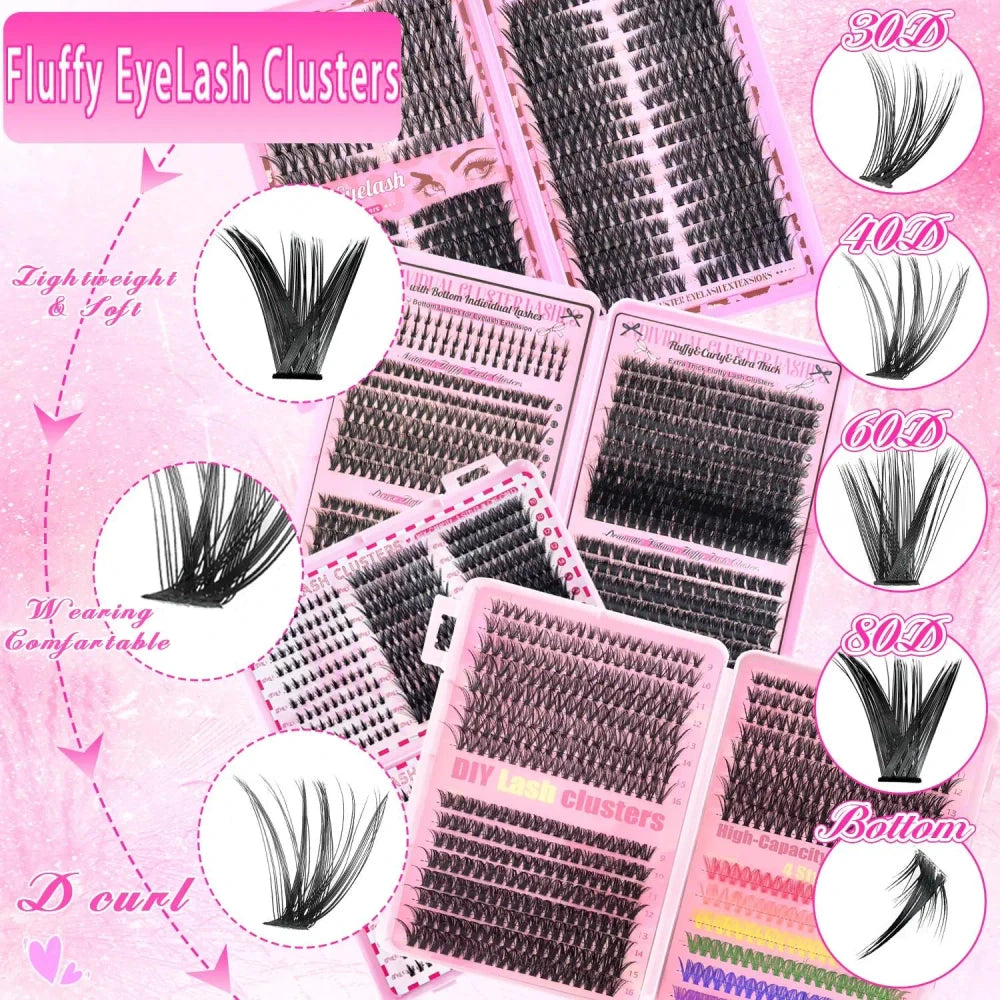D Curl Cluster Lashes